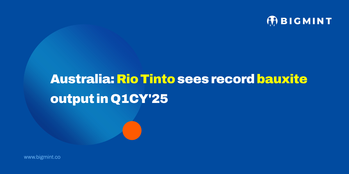 Australia: Rio Tinto sees record bauxite output in Q1CY’25