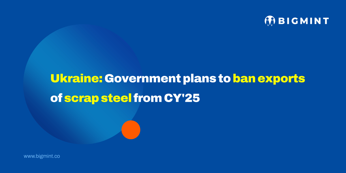 Ukraine: Government plans to ban exports of scrap steel from CY’25