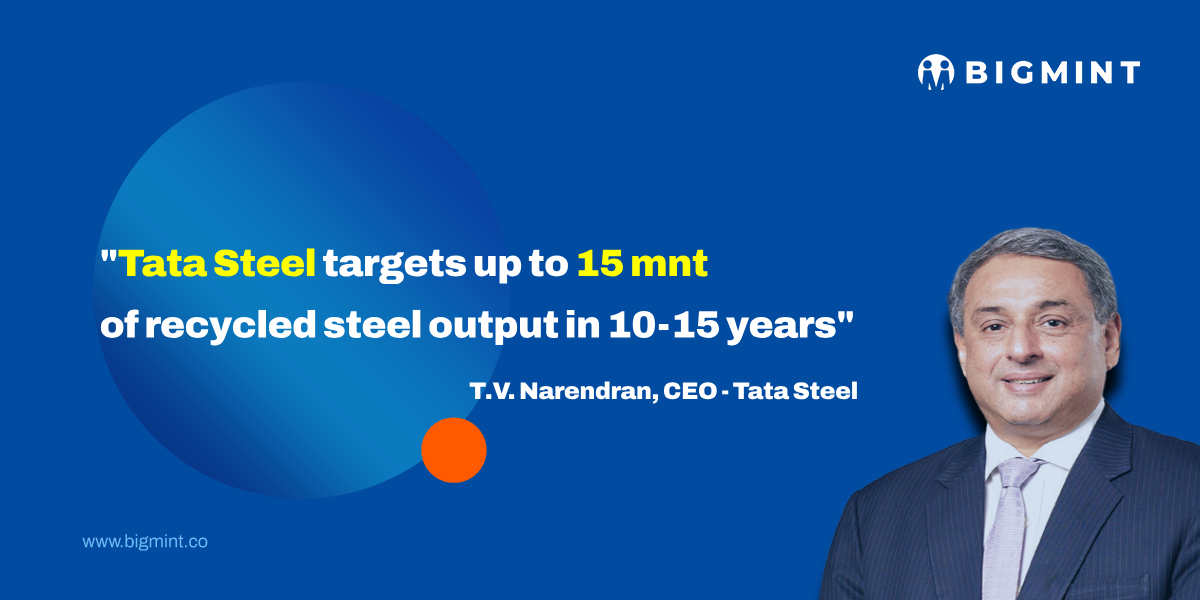 India: Tata Steel eyes 10-15 mnt recycled steel output by 2035-2040