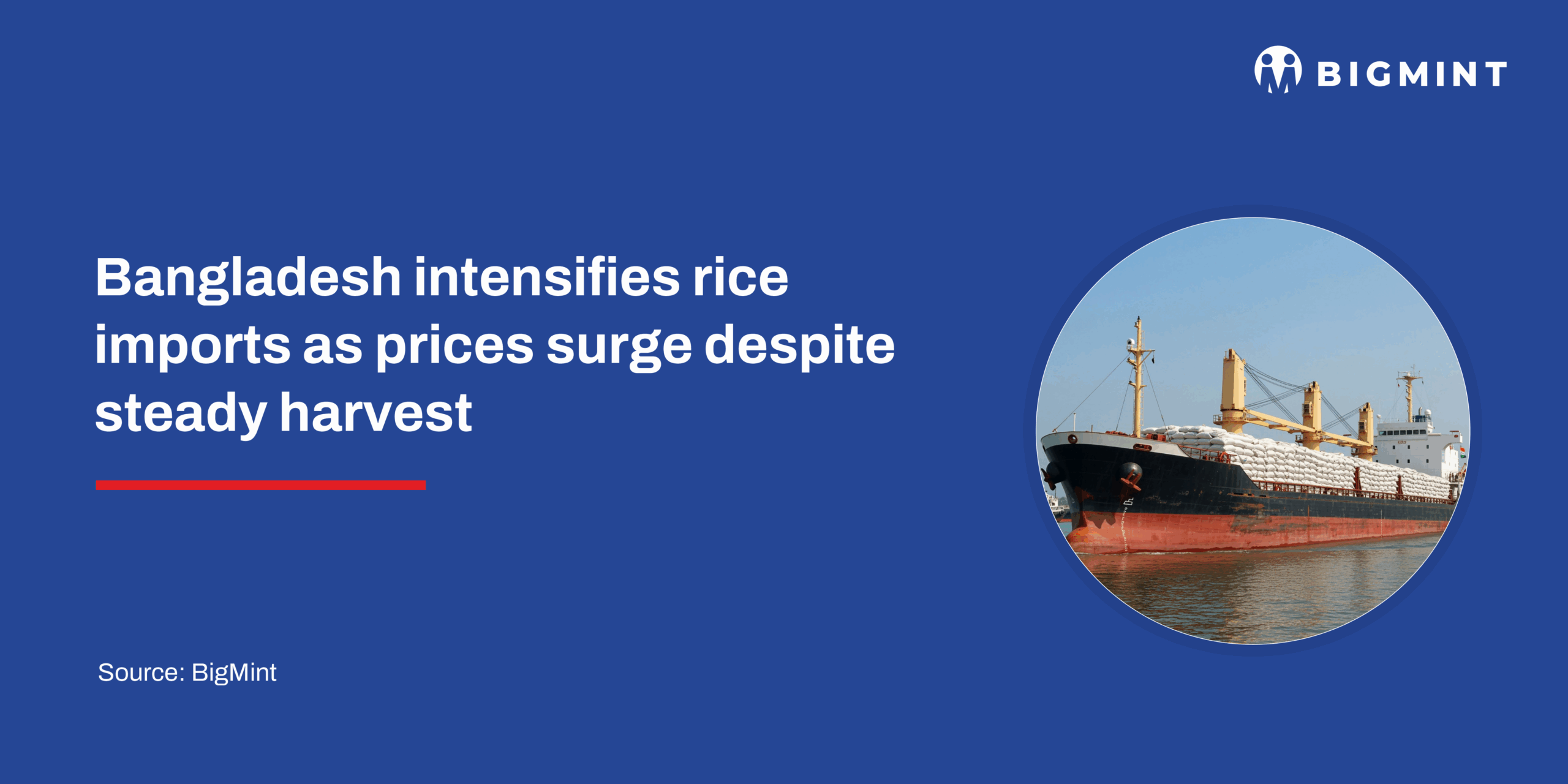 Bangladesh intensifies rice imports as prices surge despite steady harvest