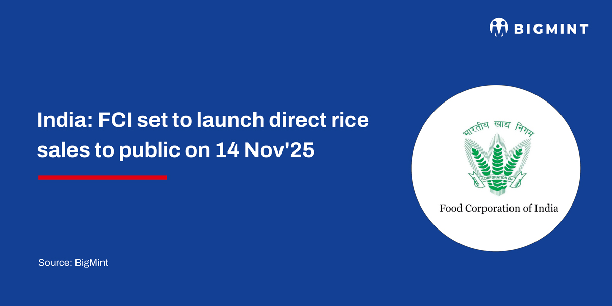 India: FCI set to launch direct rice sales to public on 14 Nov’25