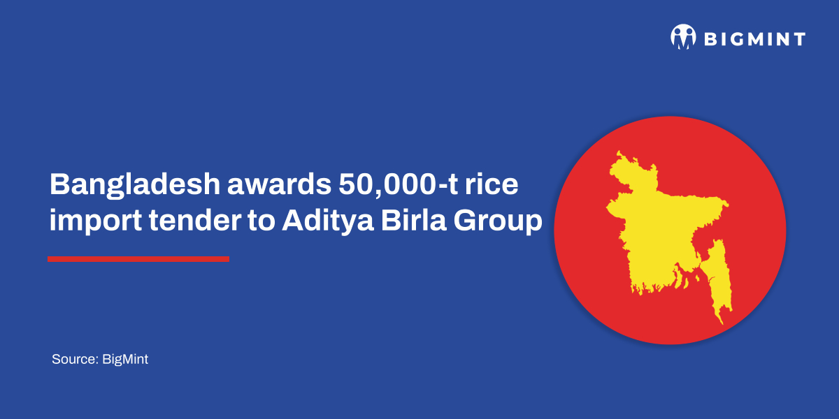 Bangladesh awards 50,000-t rice import tender to Aditya Birla Group