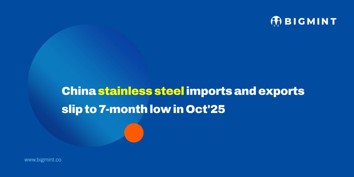 China: Stainless steel imports, exports slip to 7-month low in Oct’25