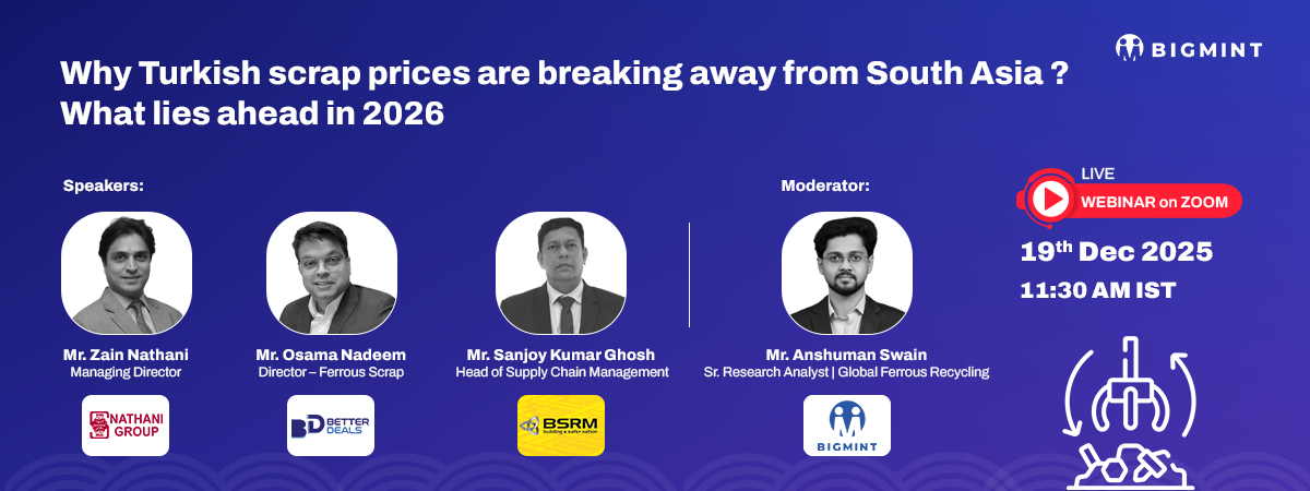 BigMint webinar: Turkiye-South Asia scrap price decoupling and outlook for 2026