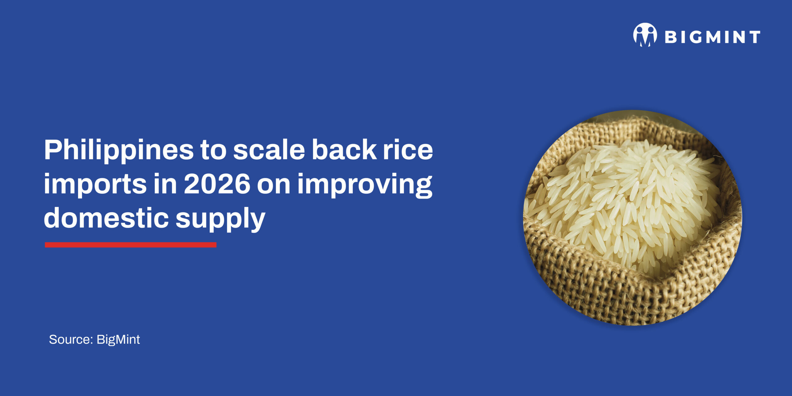 Philippines to scale back rice imports in 2026 on improving domestic supply