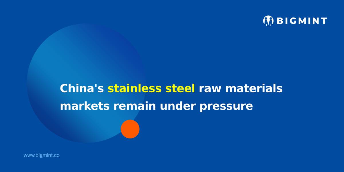 China’s stainless steel raw materials markets remain under pressure on weak downstream demand