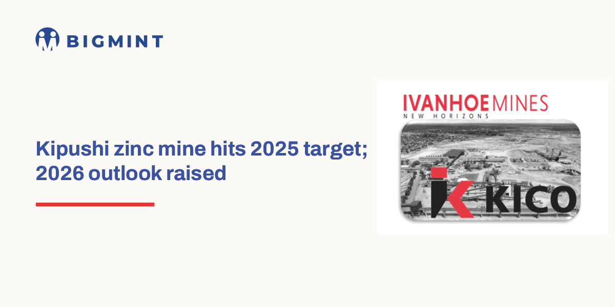 DRC: Kipushi zinc mine meets CY’25 target; Ivanhoe raises CY’26 outlook