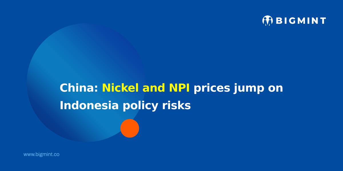 China: Nickel and NPI prices jump on Indonesia policy risks