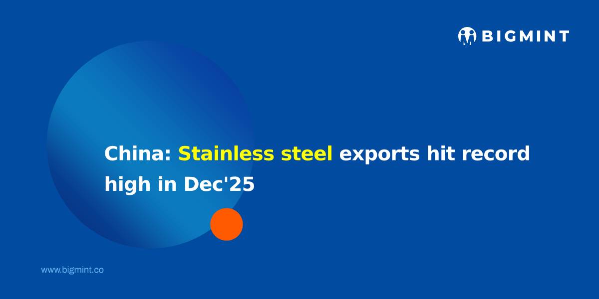 China: Stainless steel exports hit record high in Dec’25 ahead of licensing norms implementation