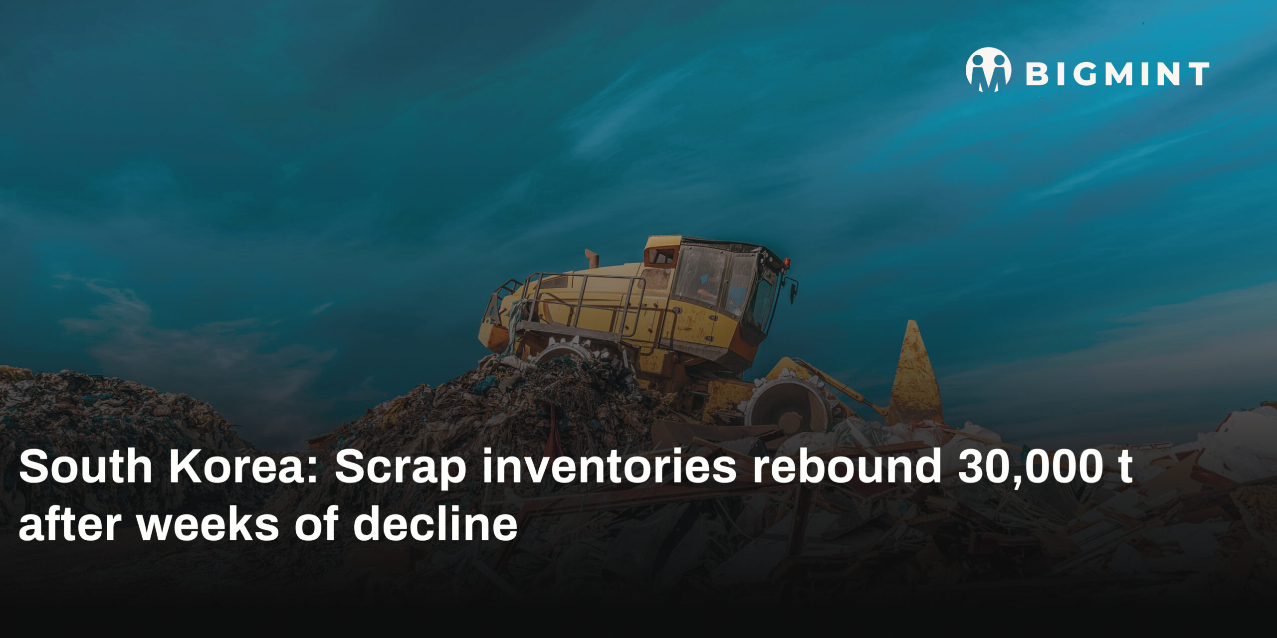 South Korea: Scrap inventories rebound 30,000 t after weeks of decline