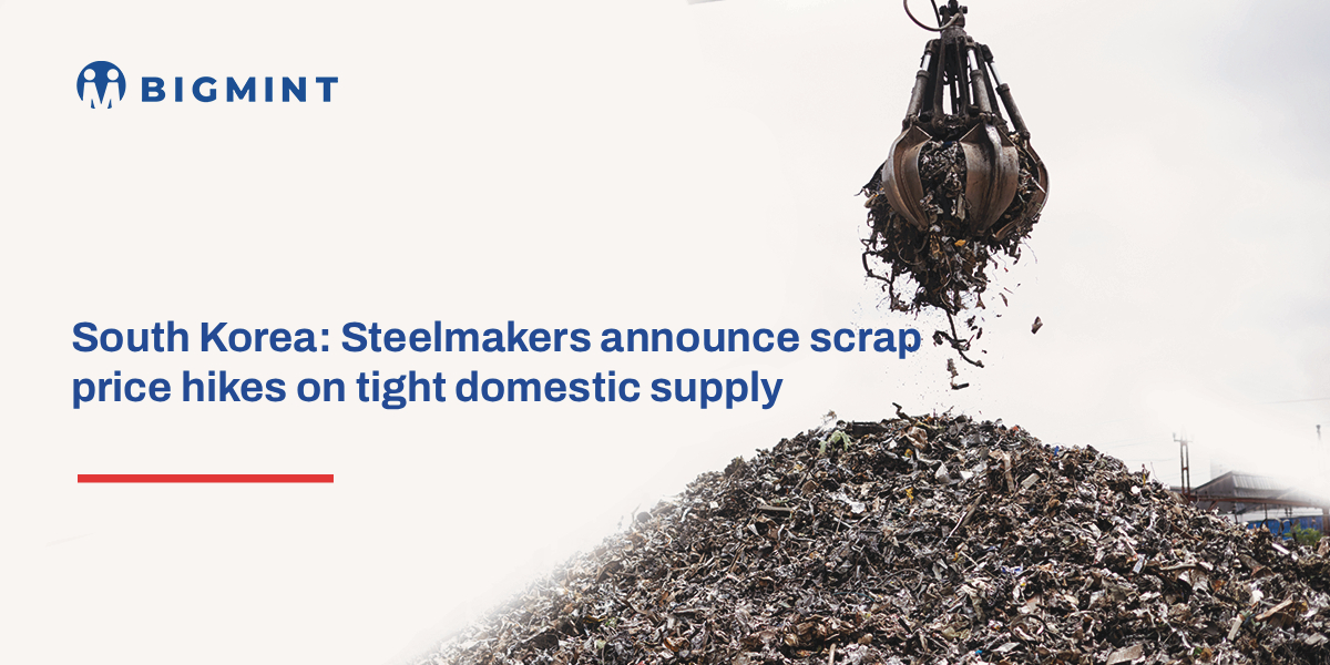 South Korea: Major steelmakers reduce scrap purchase prices before Kanto tender