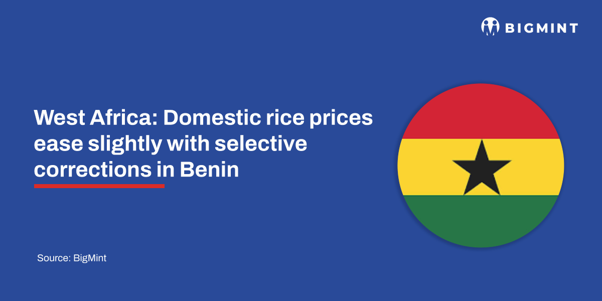 West Africa: Domestic rice prices ease slightly with selective corrections in Benin