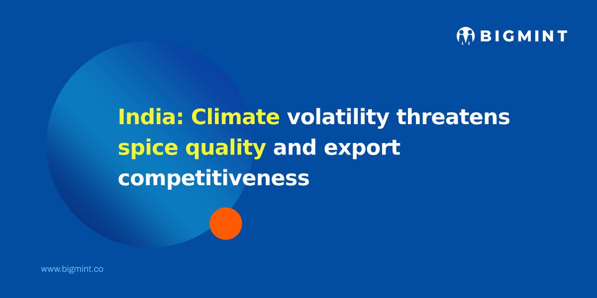 India: Climate volatility threatens spice quality and export competitiveness