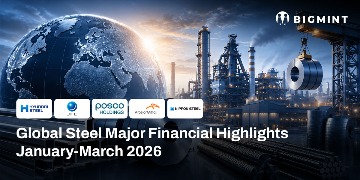 Global steel majors report mixed trends in crude steel production in Jan-Mar’26