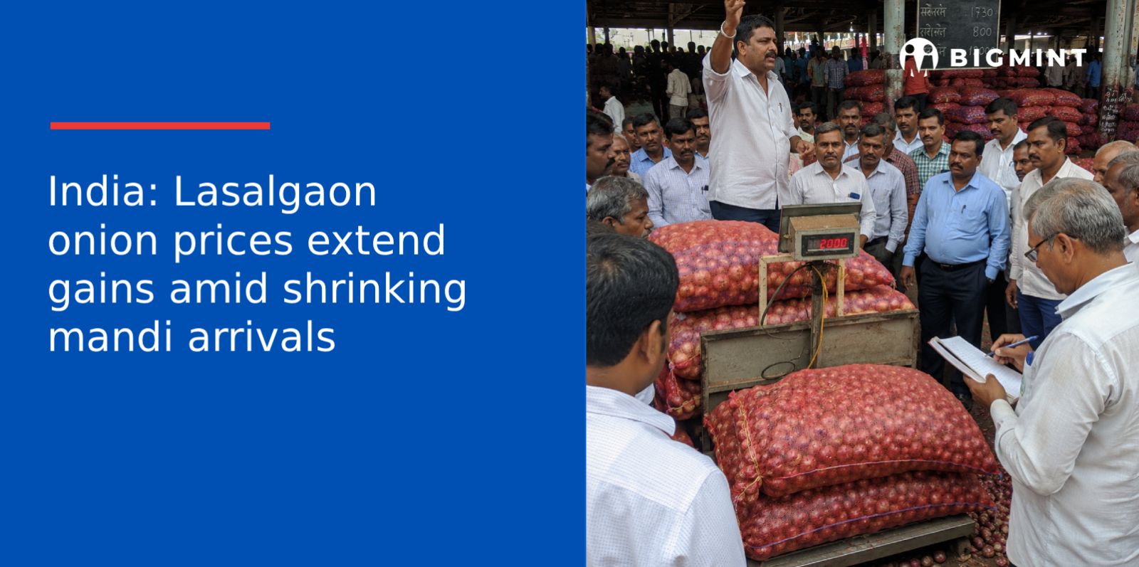 India: Lasalgaon onion prices extend gains amid shrinking mandi arrivals
