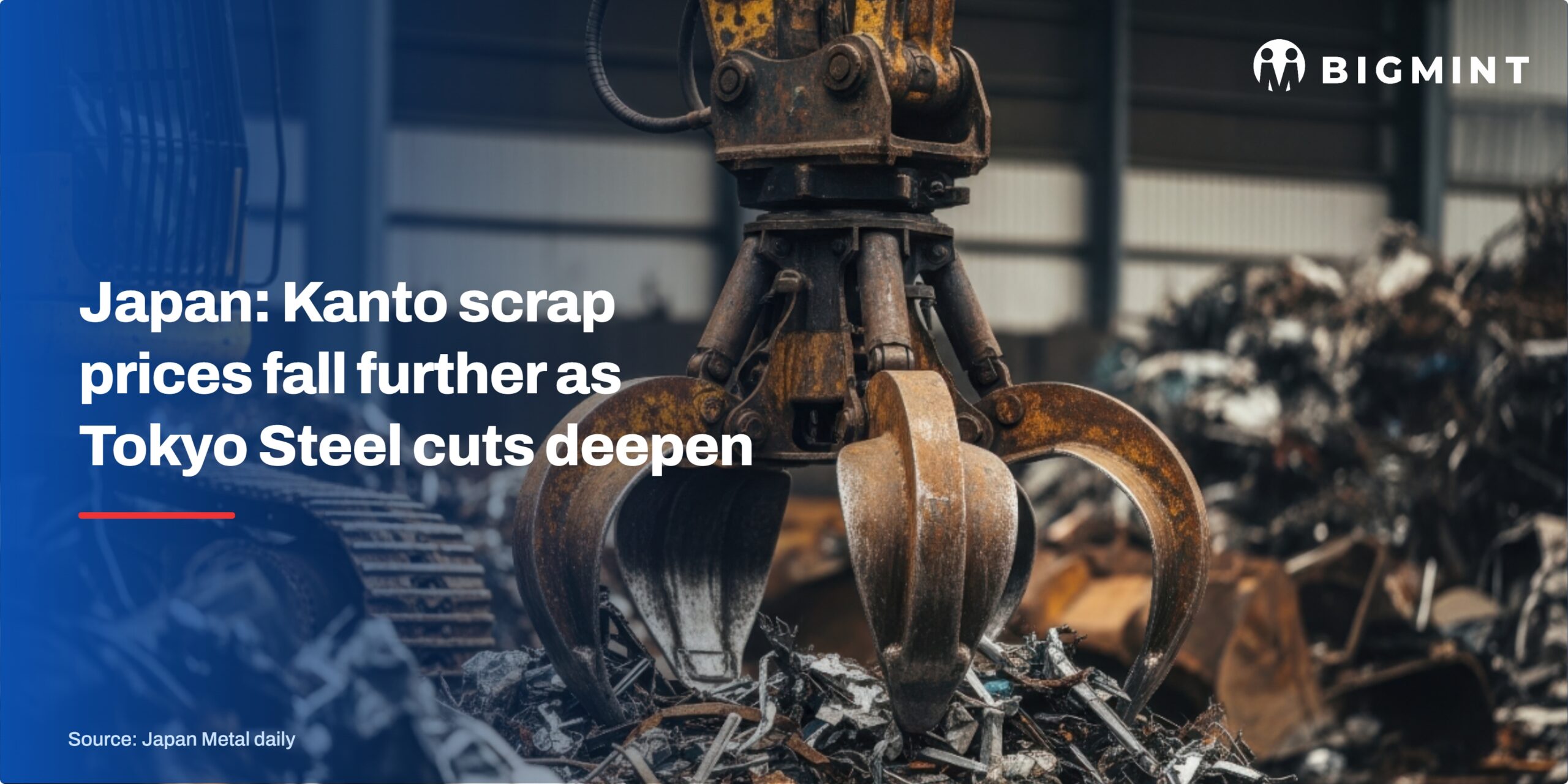 Japan: Kanto scrap prices fall further as Tokyo Steel cuts deepen