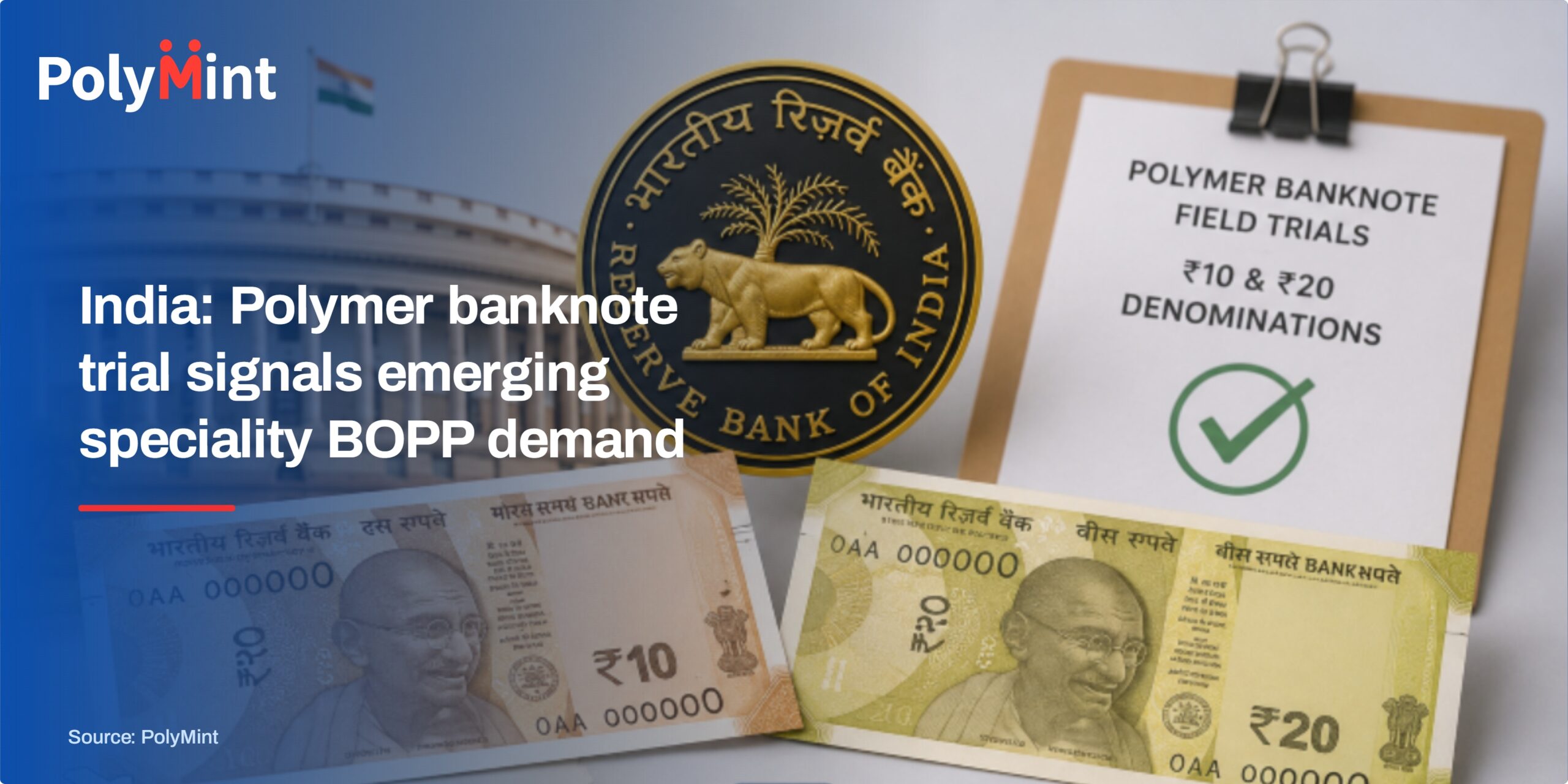 India: Polymer banknote trial signals emerging speciality BOPP demand