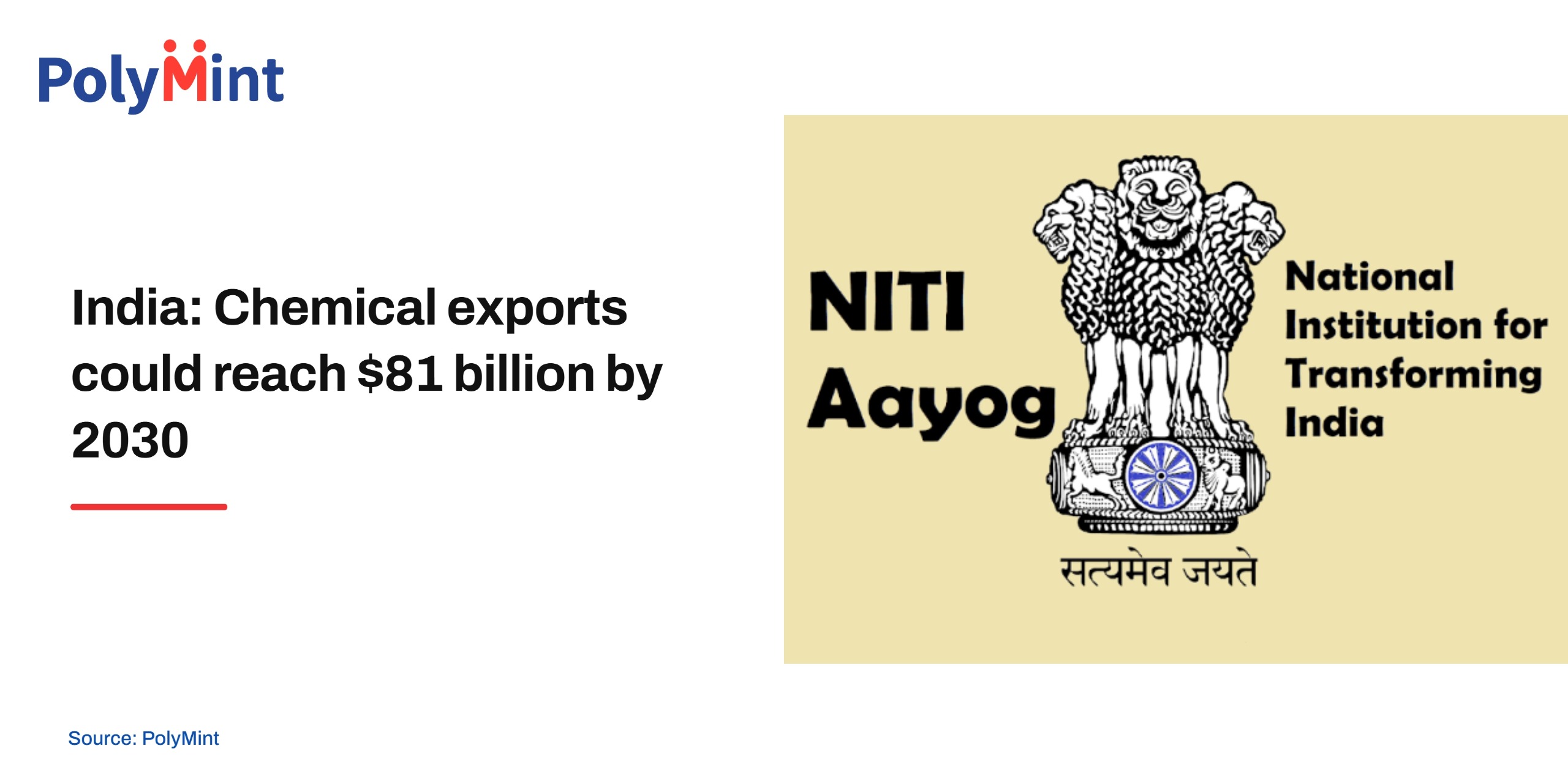 India: Chemical exports could reach $81 billion by 2030 – NITI Aayog