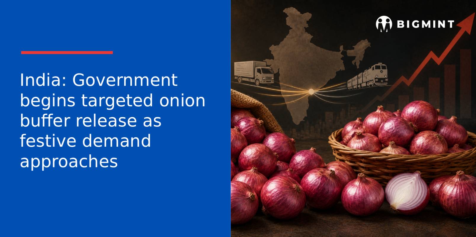 India: Government begins targeted onion buffer release as festive demand approaches