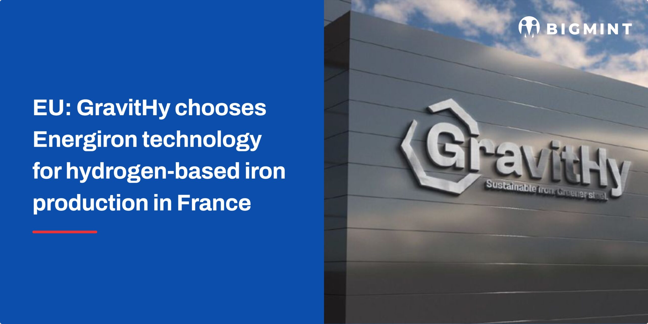 EU: GravitHy chooses Energiron technology for hydrogen-based iron production in France