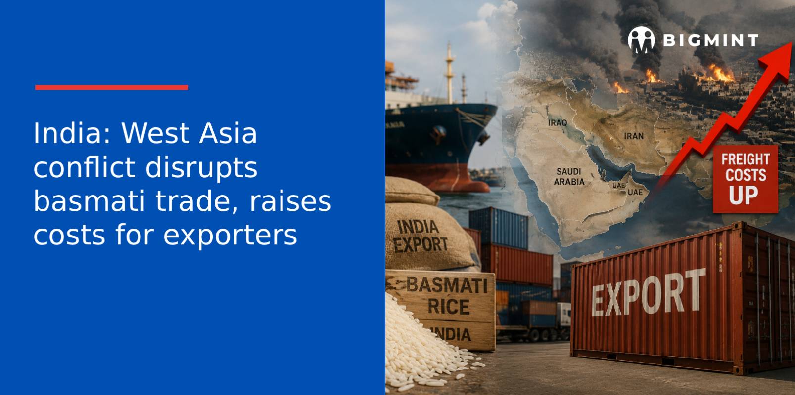 India: West Asia conflict disrupts basmati trade, raises costs for exporters
