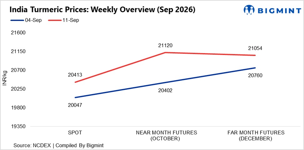 India: Turmeric prices show mixed trend w-o-w; futures strengthen