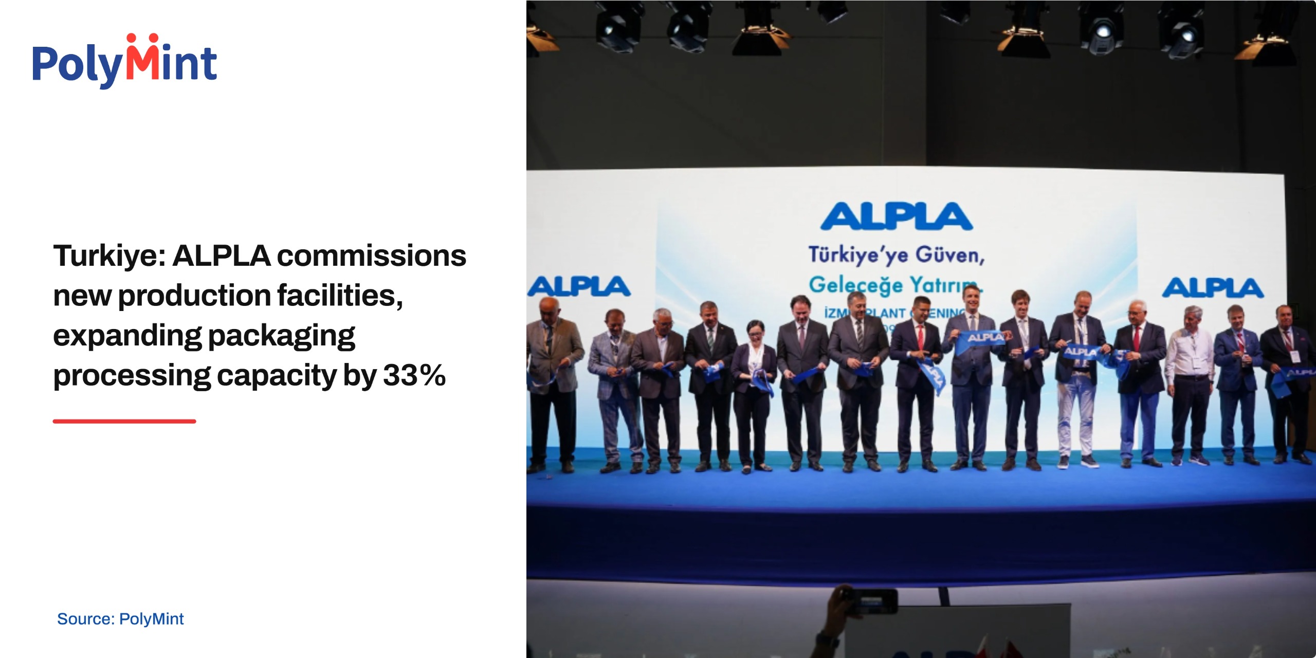 Turkiye: ALPLA commissions new production facilities, expanding packaging processing capacity by 33%