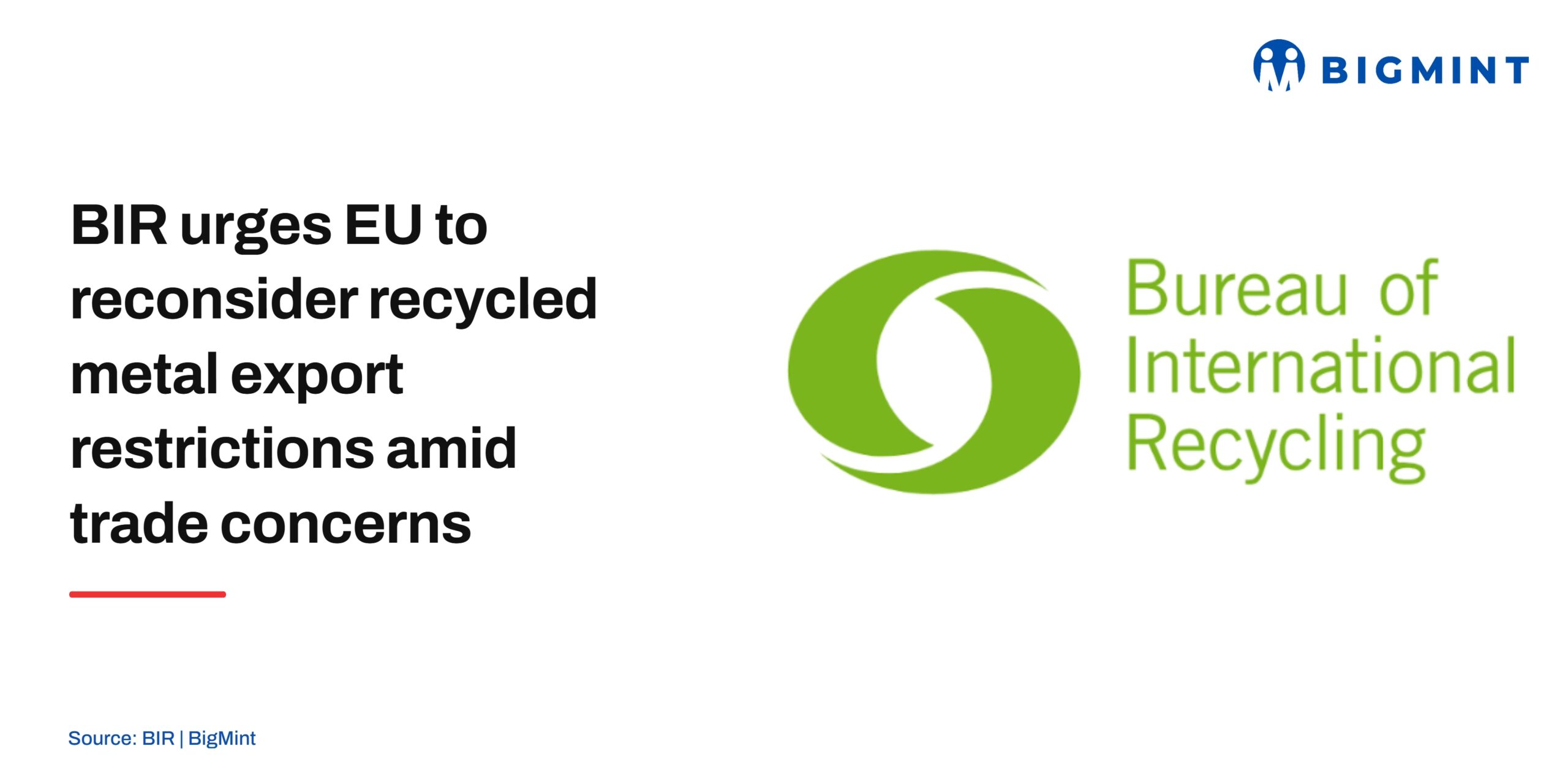BIR urges EU to reconsider recycled metal export restrictions amid trade concerns