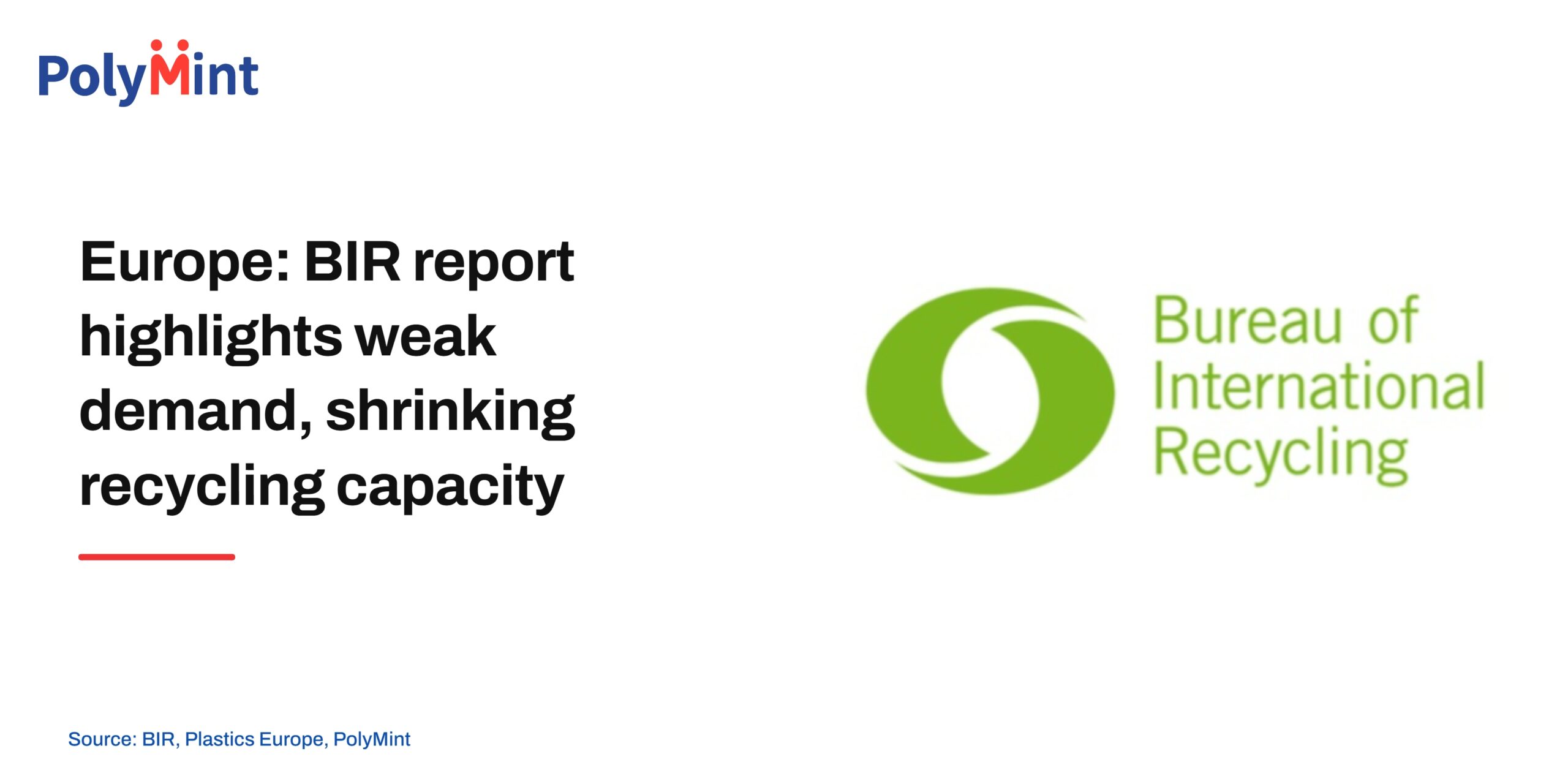 Europe: BIR report highlights mounting pressure on plastics recyclers